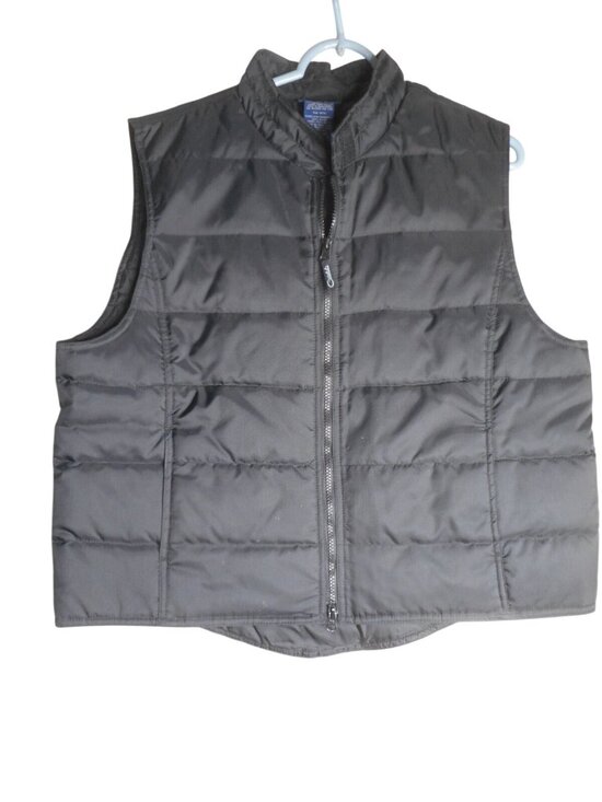 Catalina Jackets & Blazers - Vintage Catalina Quilted Black Puffer vest Size XL full zip front close Nylon